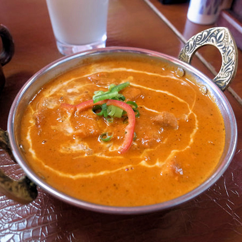 竹の子とチキンのカレー(インド料理のデュルガ)