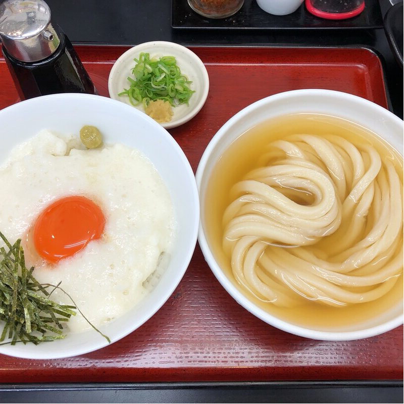 とろろ卵丼ひやかけセット(極楽うどん　TKU （ティーケーユー）)