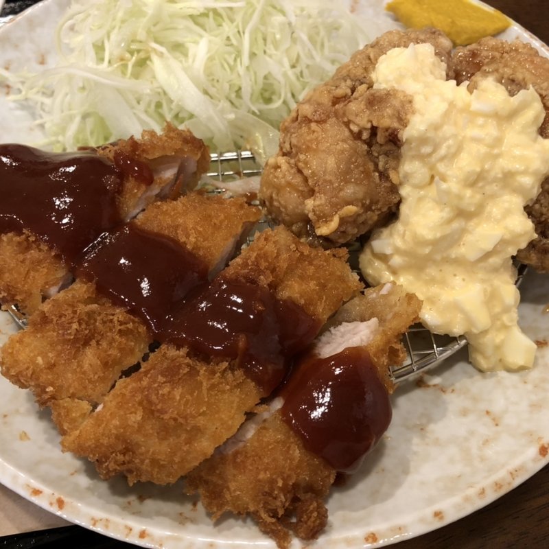 おかず3品定食(大衆食堂　かぶら屋　東池袋店)