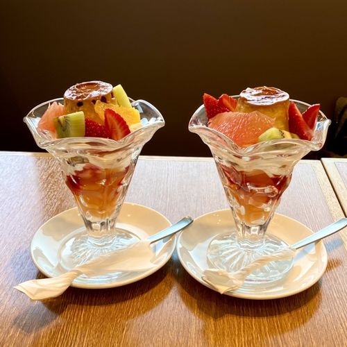 お値下げ✴プリンアラモード・パフェ器5客✴ヴィンテージUSED ✴プリンアラモード・パフェ器5客✴ヴィンテージUSED 純喫茶 プリン