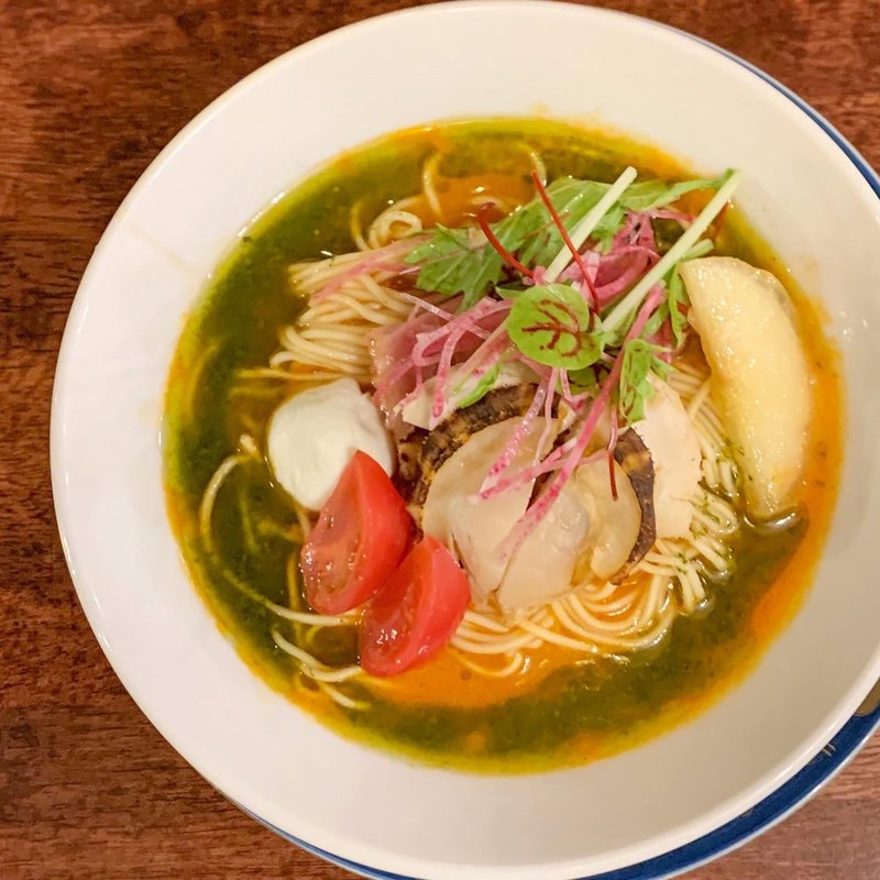 限定　冷やしカプレーゼらーめん(海老丸らーめん)