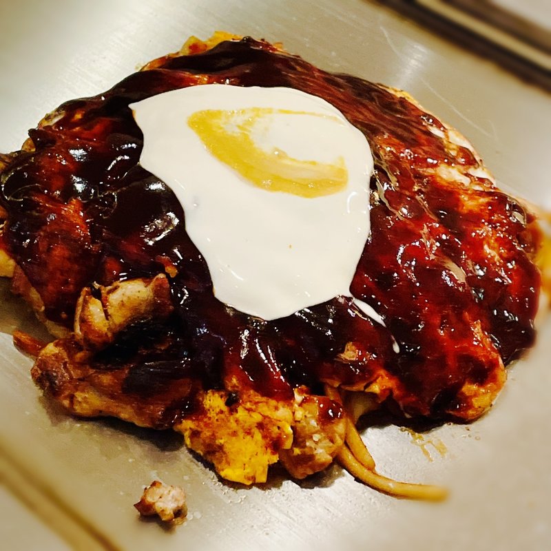 モダン焼(かやくご飯セット)(ぼてじゅう)