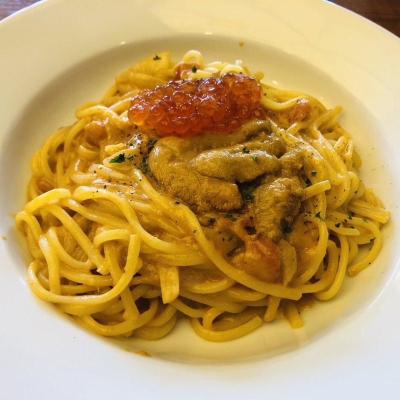 うにといくらのトマトクリームソースランチ(ロイヤルホスト南葛西店)