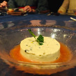 焼き茄子のムースとトマトの冷製スープ仕立(フランス厨房 旬彩 中央駅店 )