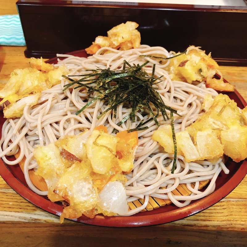 ざるかき揚げそば(歌舞伎そば （かぶきそば）)