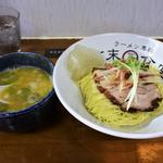 会津地鶏の濃厚醤油つけ麺(ラーメン専科 竹末食堂)