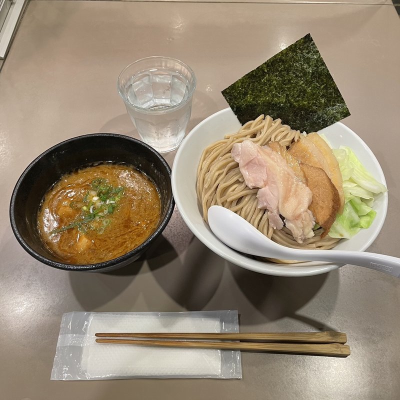 海老つけめん＋麺大盛(つけ麺 五ノ神製作所 新宿店)