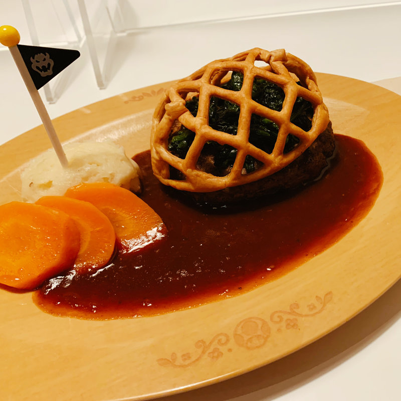 大魔王クッパ　ハンバーグステーキ(キノピオ・カフェ)