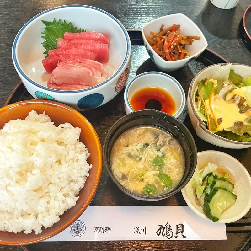 お刺身定食(深川 鳩貝)