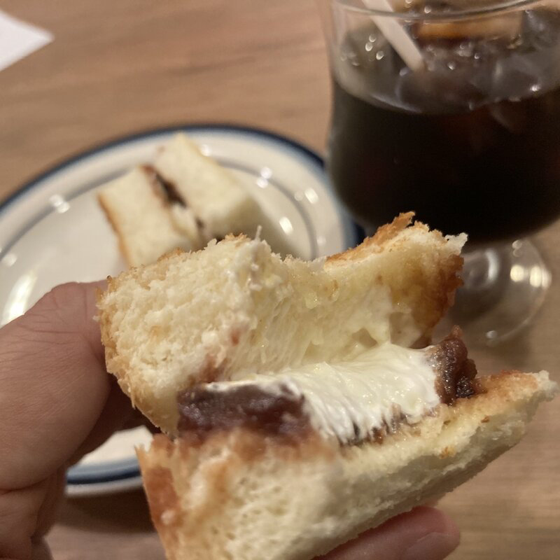 アイスコーヒーとモーニング（小倉トースト）(コーヒーハウスファニー)