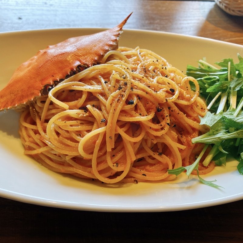 七ヶ浜産渡り蟹のトマトクリームパスタ(アート カフェ バー シーソー （Art Cafe Bar SEA SAW）)