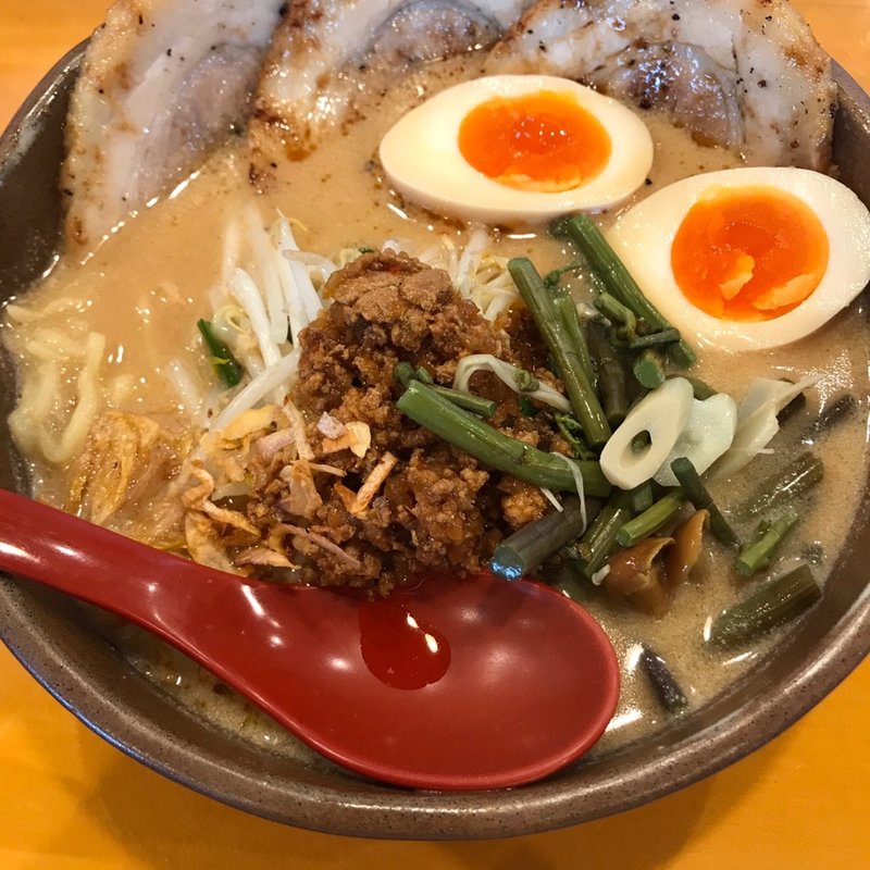 信州みそ味噌漬け炙りチャーシュー麺(麺場 田所商店 宮前店)