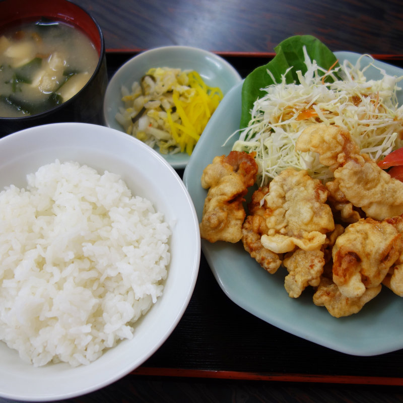 豚天定食(味噌汁付き)(龍飯店)