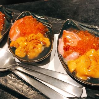 海鮮ショット(松本牡蠣入レ時)
