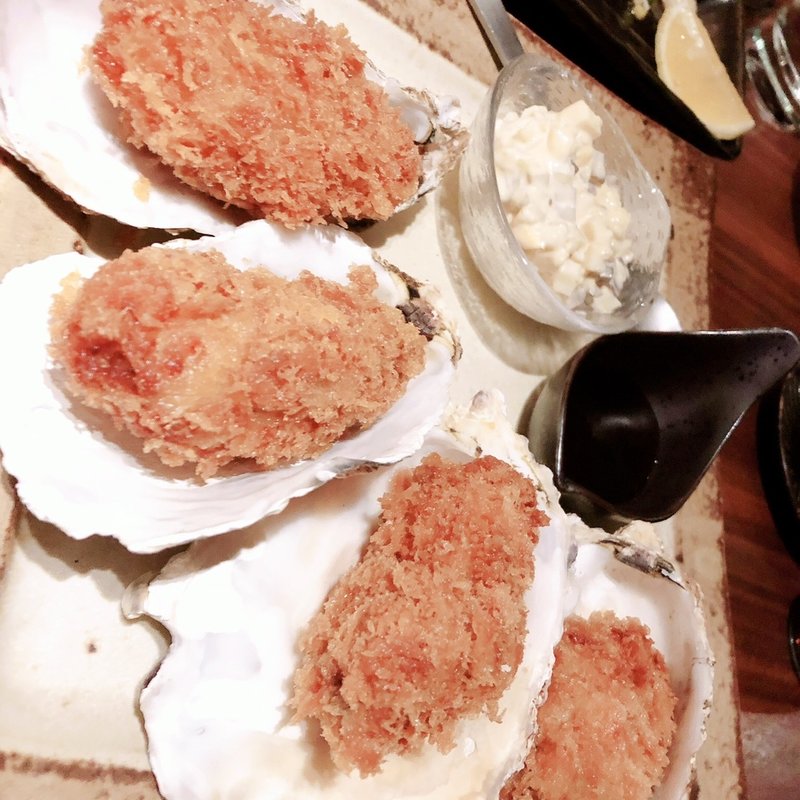 牡蠣フライ　いぶりがっこタルタル(松本牡蠣入レ時)