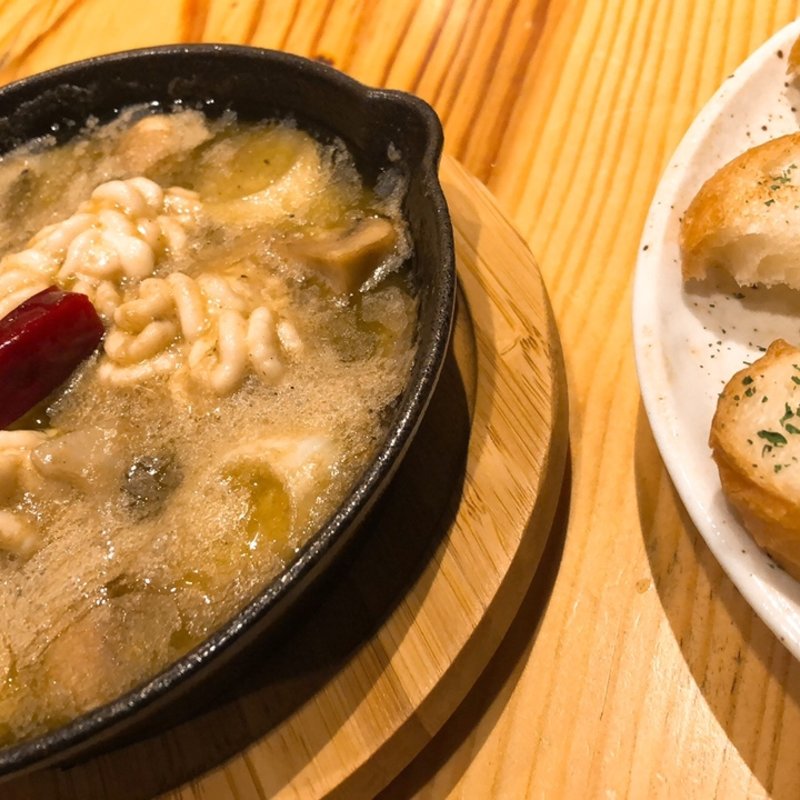 白子のアヒージョ(松本牡蠣入レ時)