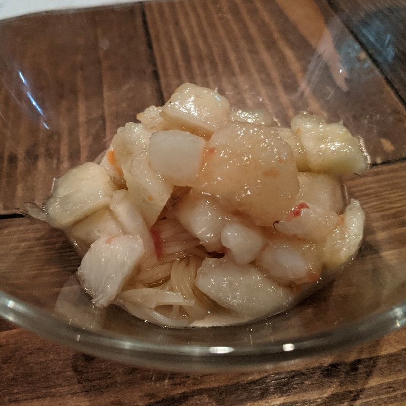 白桃の冷製カッペリーニ(オステリア クロチェッタ)