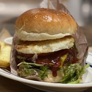 ハンバーガーランチ(肉が旨いカフェ　NICK STOCK 伊丹空港店)