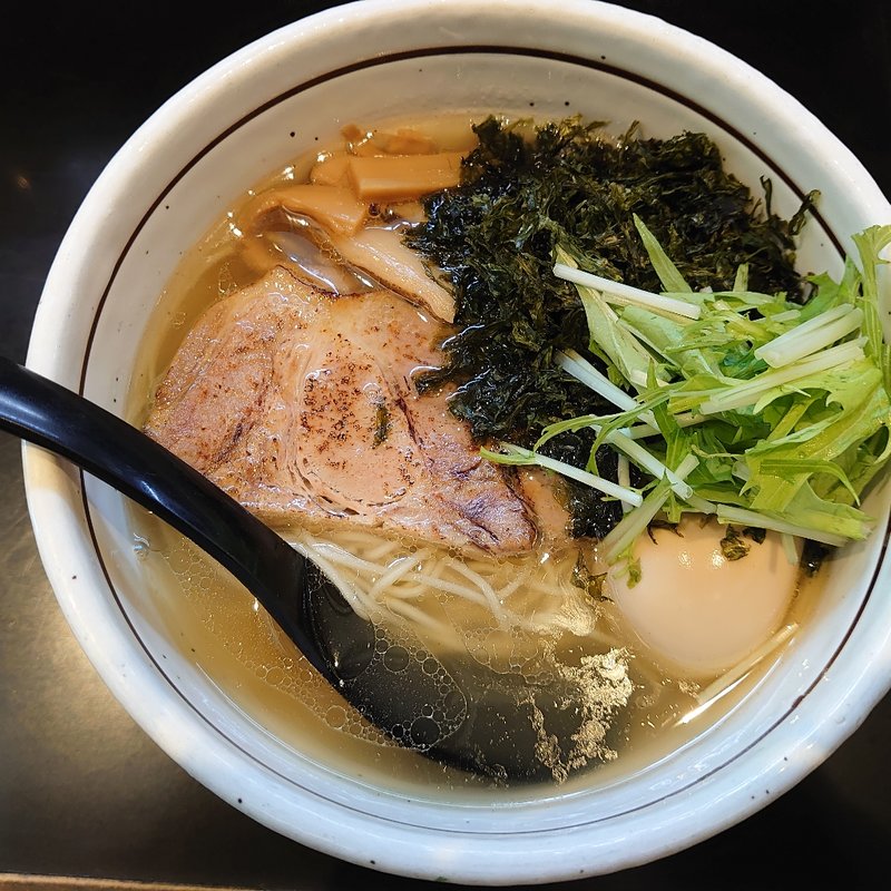 味玉塩らぁめん＋岩のり(麺屋　焔 )
