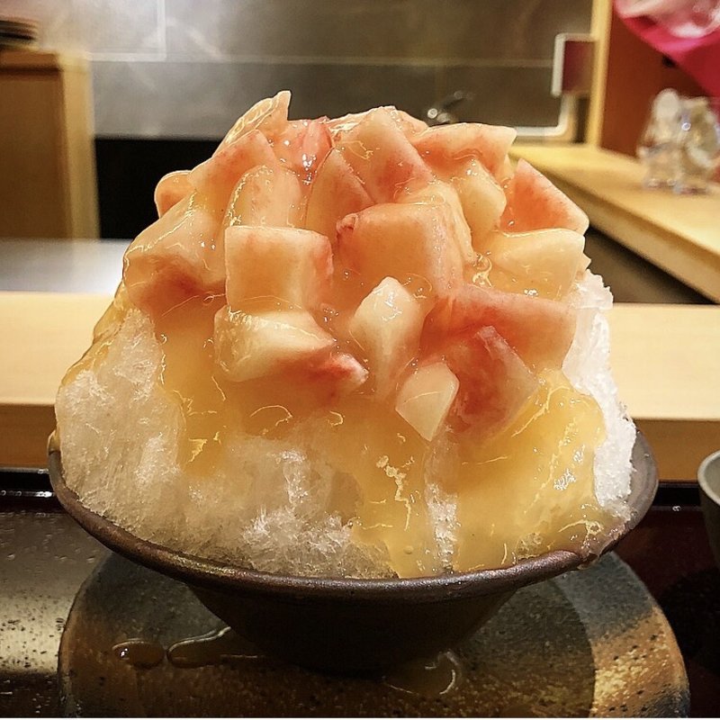 白桃　かき氷(sweet memories)