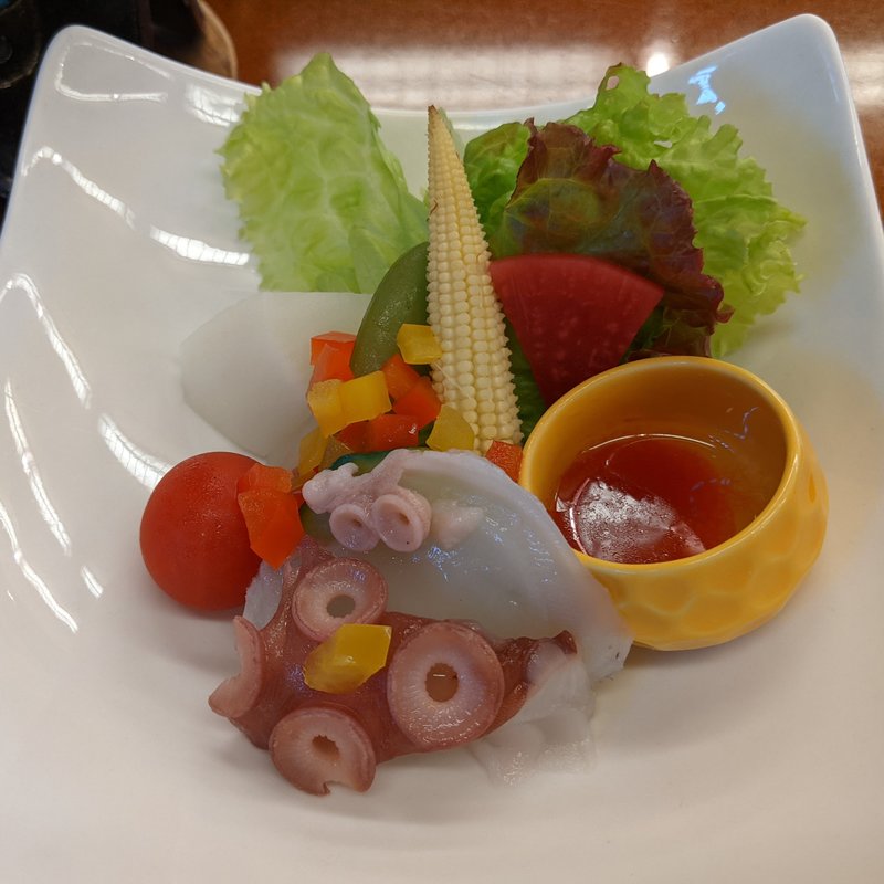 下風呂産水ダコのサラダ(漁火の宿　三浦屋 （ミウラヤ）)