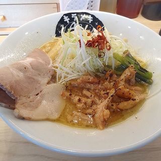 モツ味噌鶏白湯(キラメキノトリ 東大阪花園店)