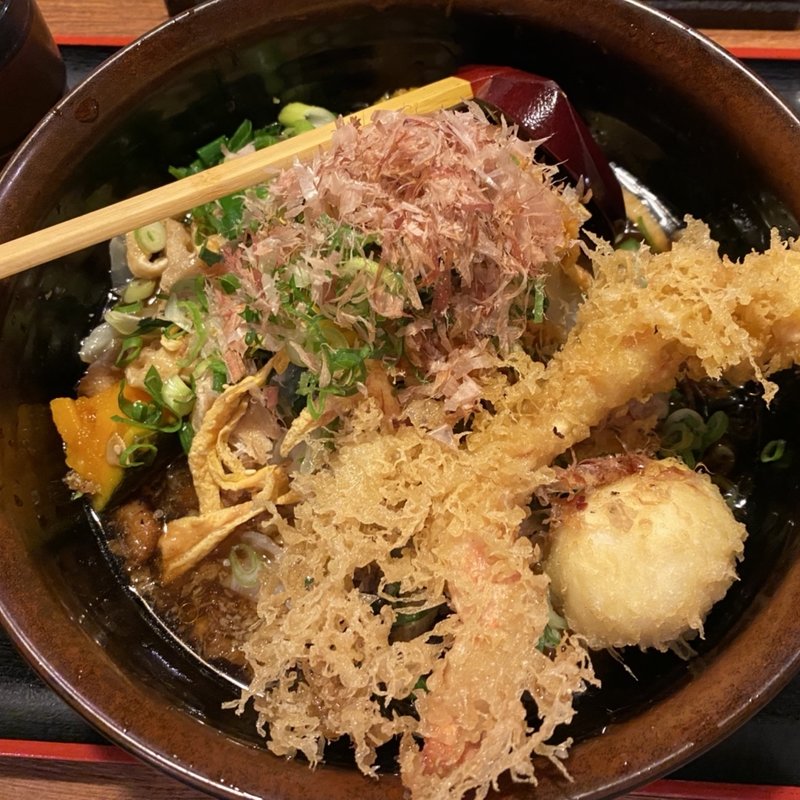 夏野菜のぶっかけうどん(天ぷら付)(手打ち饂飩にしき )