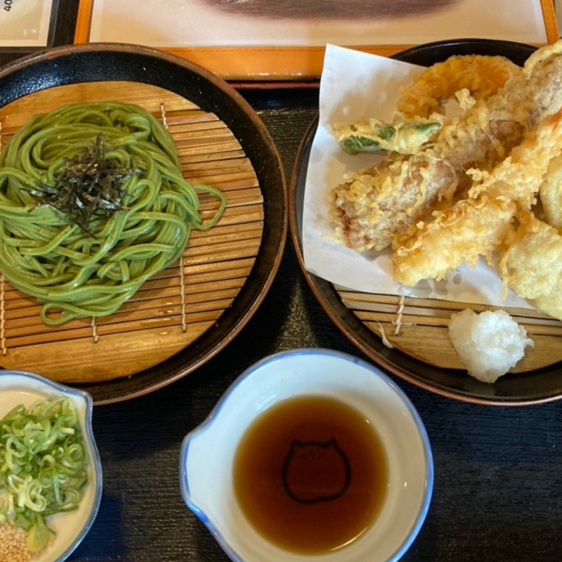 天抹茶ざるうどん(のらや 富田林店)