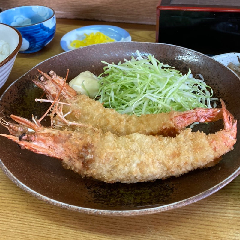 大エビフライ定食(えびいち)