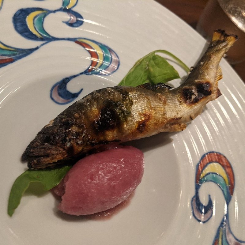 鮎　赤玉ねぎ(草片)