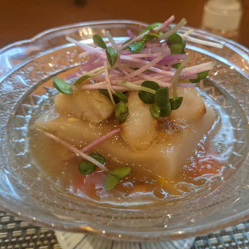 とうもろこしの胡麻豆腐(割烹　船生 )