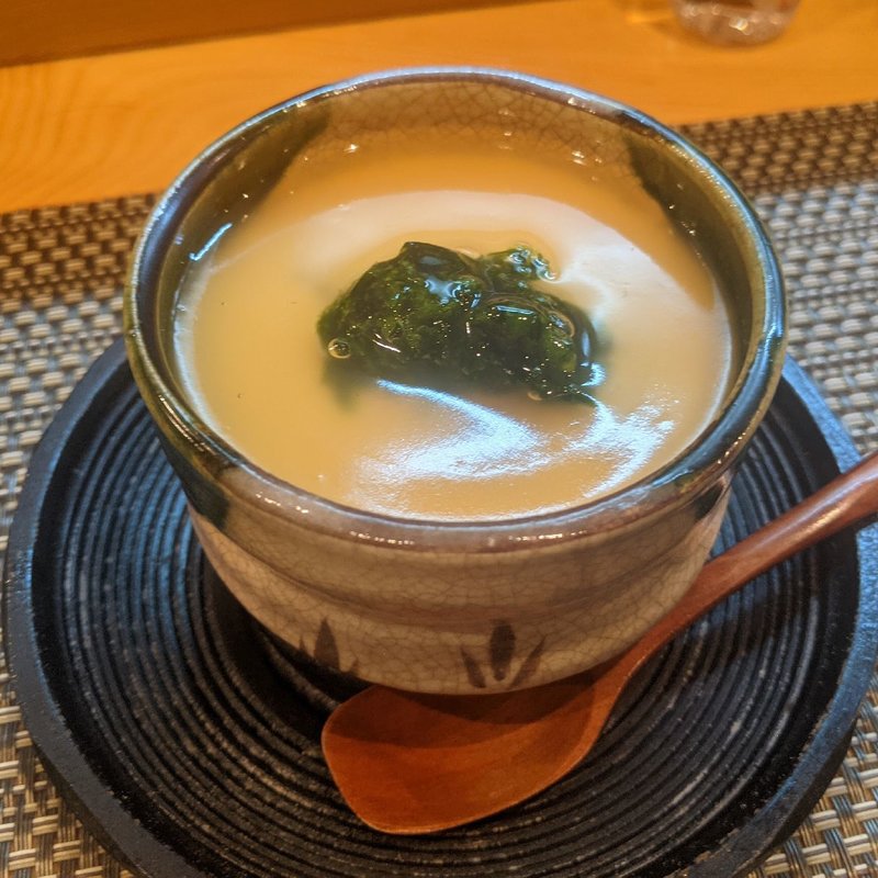 河豚の白子茶碗蒸し(割烹　船生 )