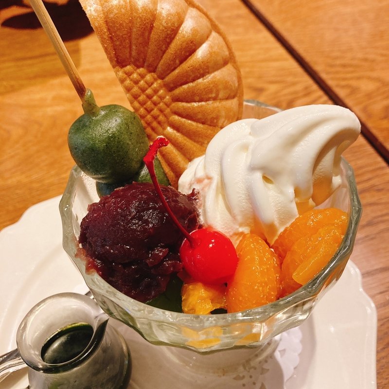 和を楽しむ大人のクリームあんみつ(フタバフルーツパーラー 新宿マルイ本館店)