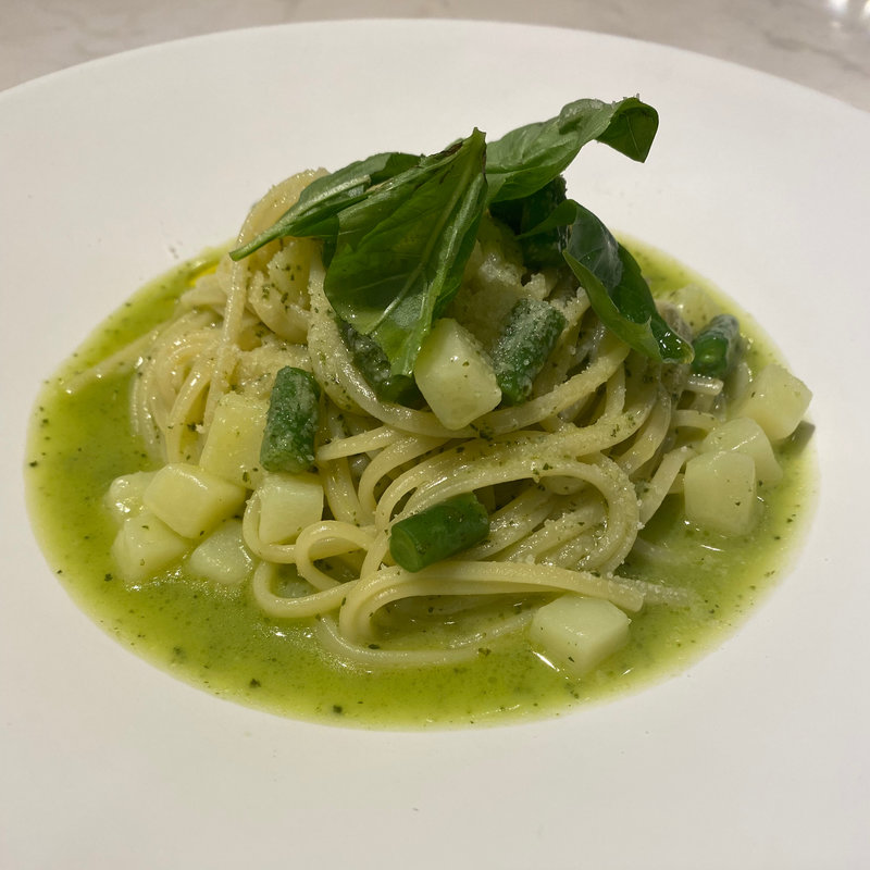 ジェノヴァ風バジリコペーストのパスタ(トラットリア ラッフィナート 大丸梅田店)