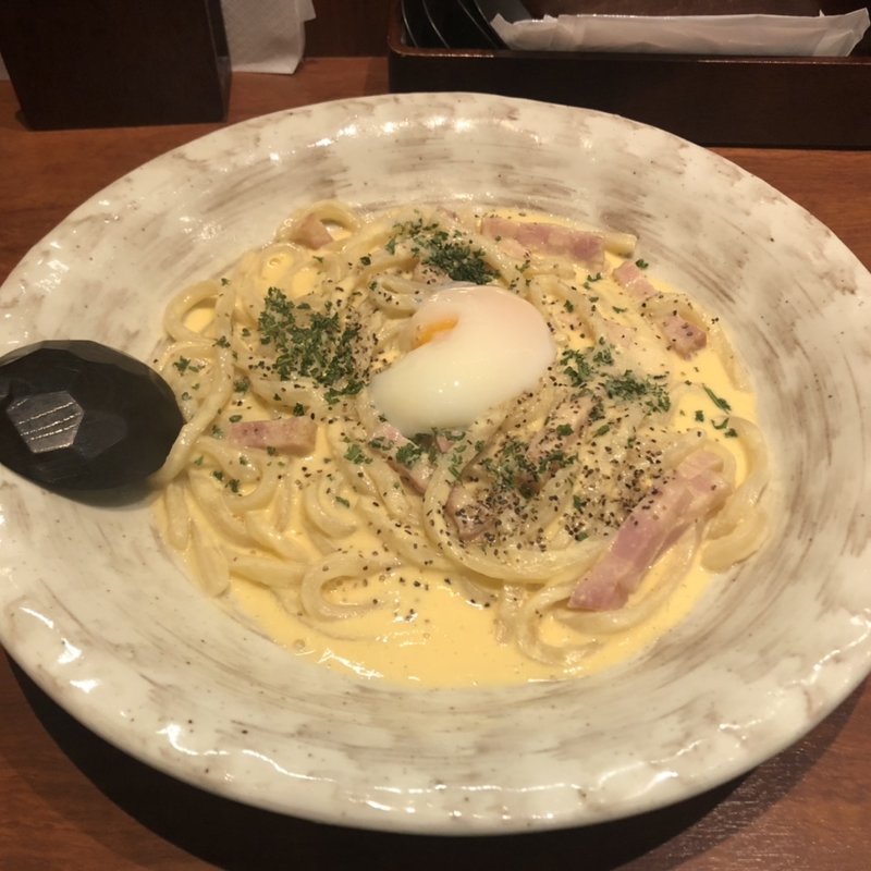 カルボナーラうどん(あんぷく )