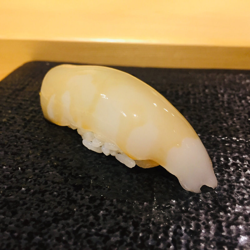 アオリイカの赤ちゃんの握り(鮨一)