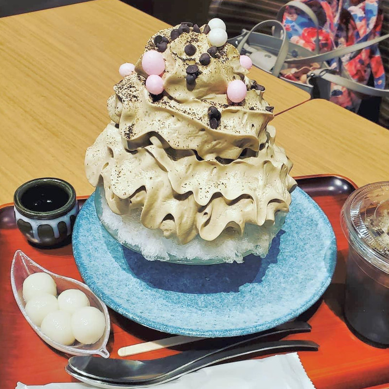 エスプーマかき氷 ほうじ茶味(茶匠 清水一芳園 京都本店)