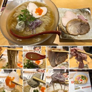 渡り蟹の濃厚冷し麺　大盛(焼きあご塩らー麺 たかはし 歌舞伎町店)