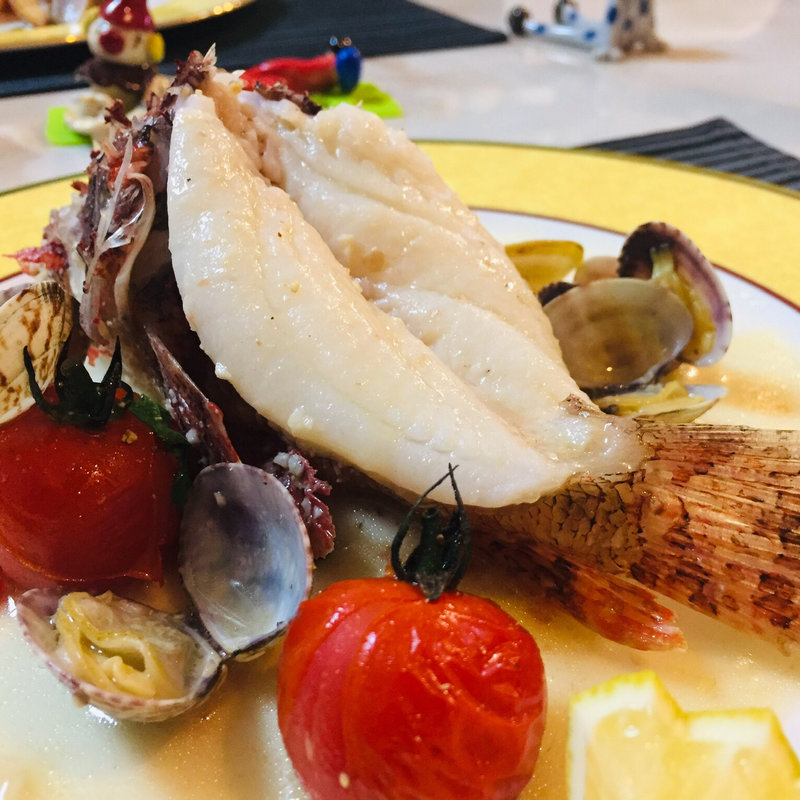 オコゼのアクアパッツァ(Kitchenピエロ)