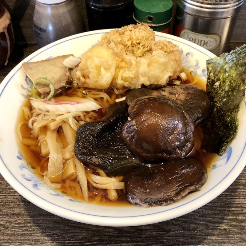 和風冷やしラーメン＋しいたけ＋ゲソ天(三松 青砥店)