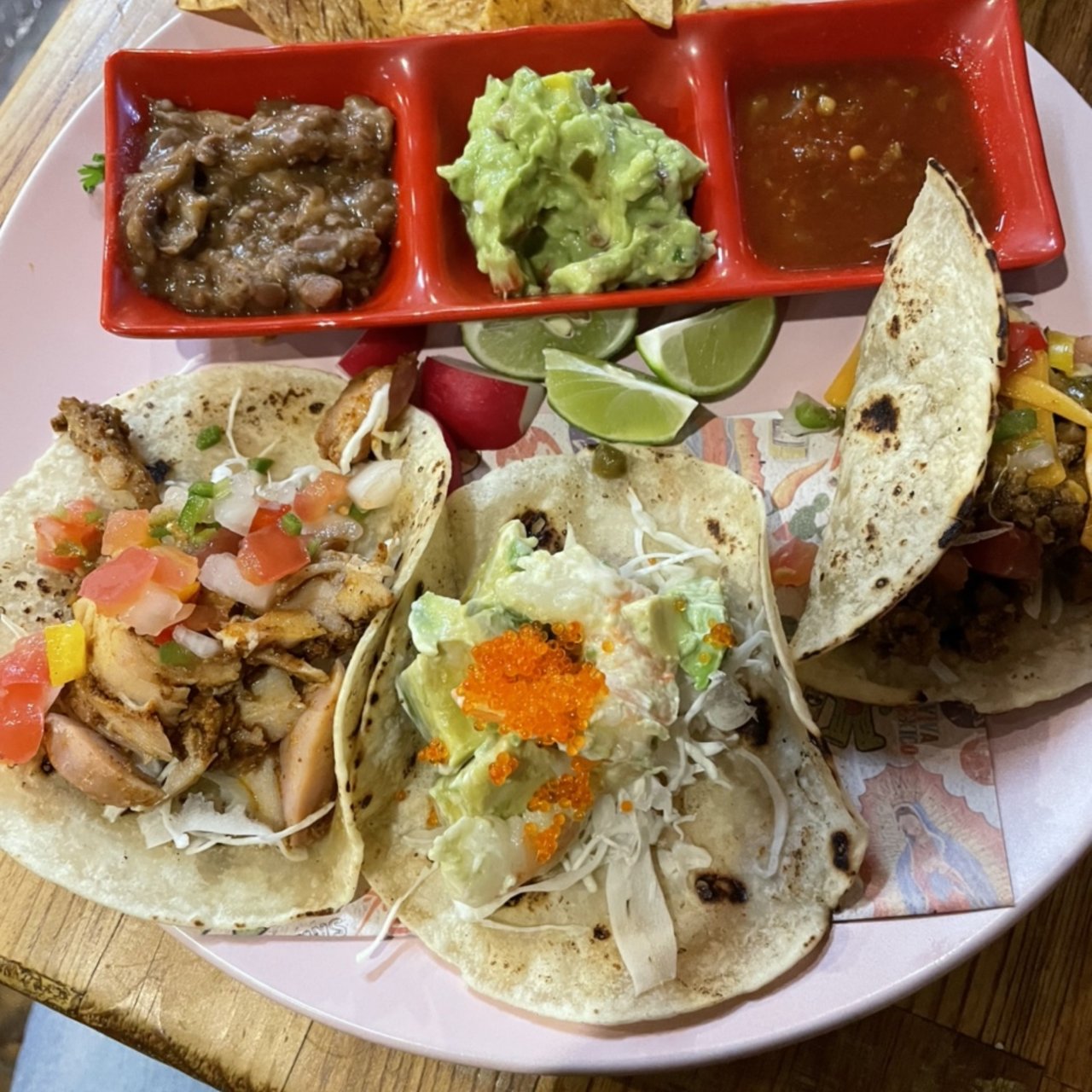 タコス3種類盛り合わせ(メキシコ酒場 サンズ・ダイナー 津田沼店