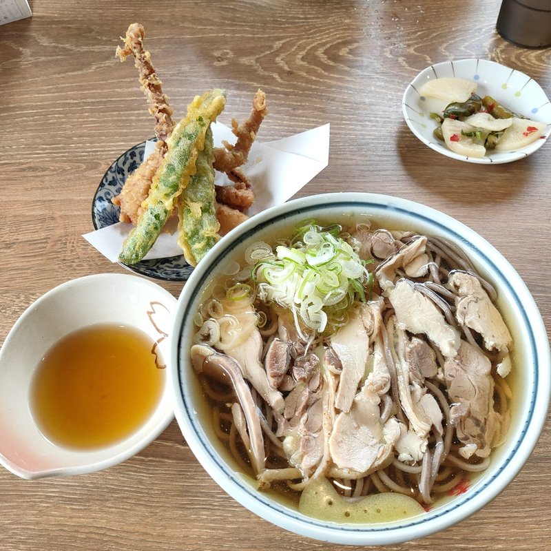 げそ天肉そば冷(そば処東亭 )