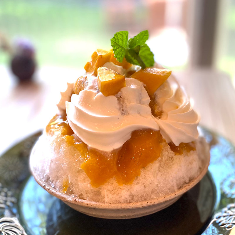 季節のデザート（マンゴーかき氷）(カフェドミーミ（Café de mimi）)
