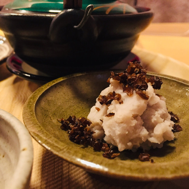 里芋ときのこそぼろの和風ポテサラ(山映 )