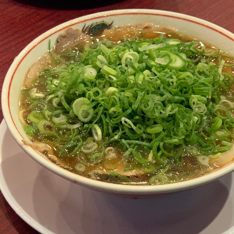 ラーメン(麺固め、ネギ多め）(本家 第一旭 たかばし本店 （ほんけ だいいちあさひ）)