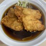 極上太麺鶏天そば（温）(立ち喰い 雑賀屋)
