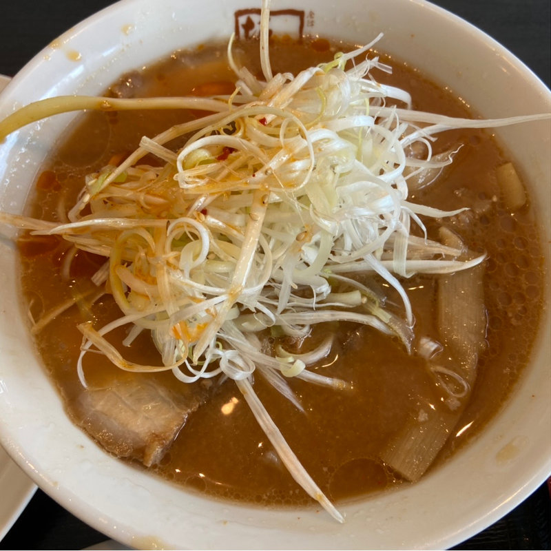味噌味のねぎラーメン(喜多方ラーメン坂内 上尾店)