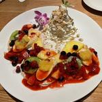 Hawaiian sweet pancake fruits special