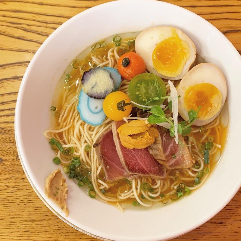 限定　大間のマグロ冷やしらーめん(海老丸らーめん)