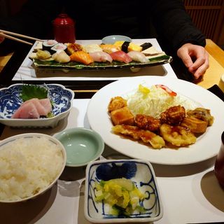 日替わりランチ & 寿司(寿司・和食 がんこ 曽根崎本店)